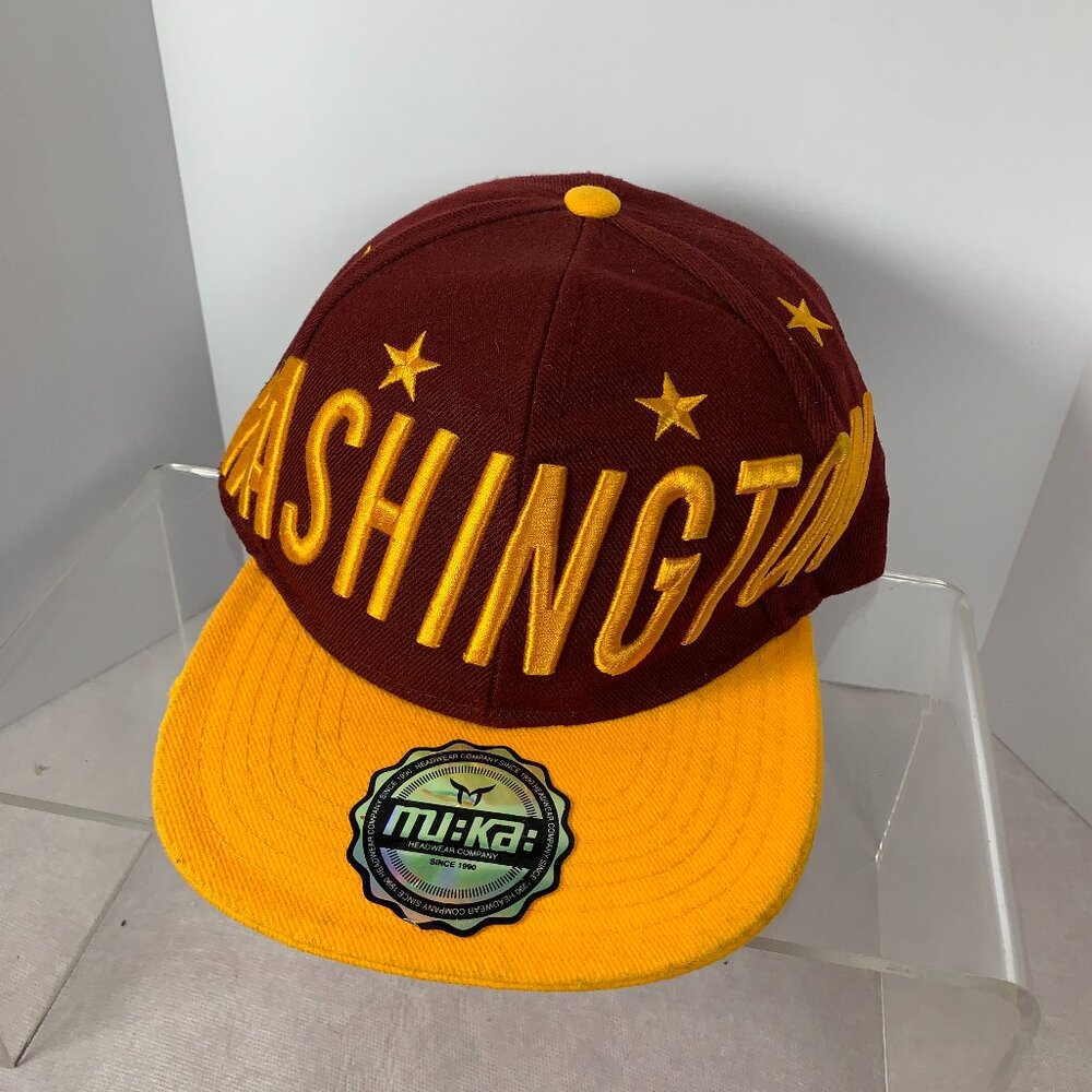 WASHINGTON Embroidered Snapback Mu:ka Headwear Company